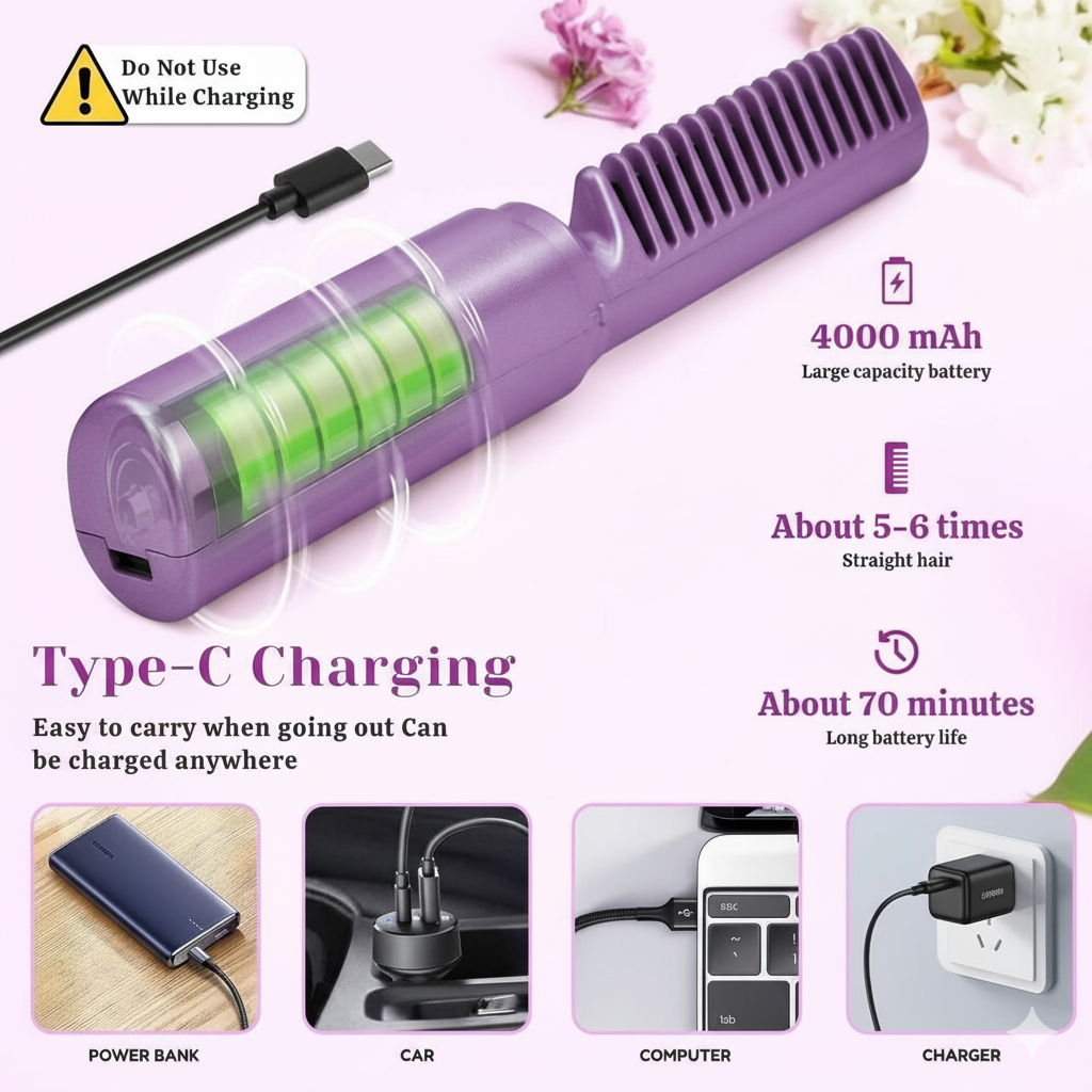 Hair Comb Straightener